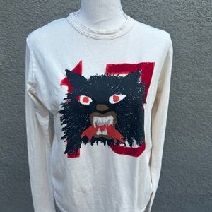 Imogene and willie alpha industries black cat 13 long sleeve T shirt size XS